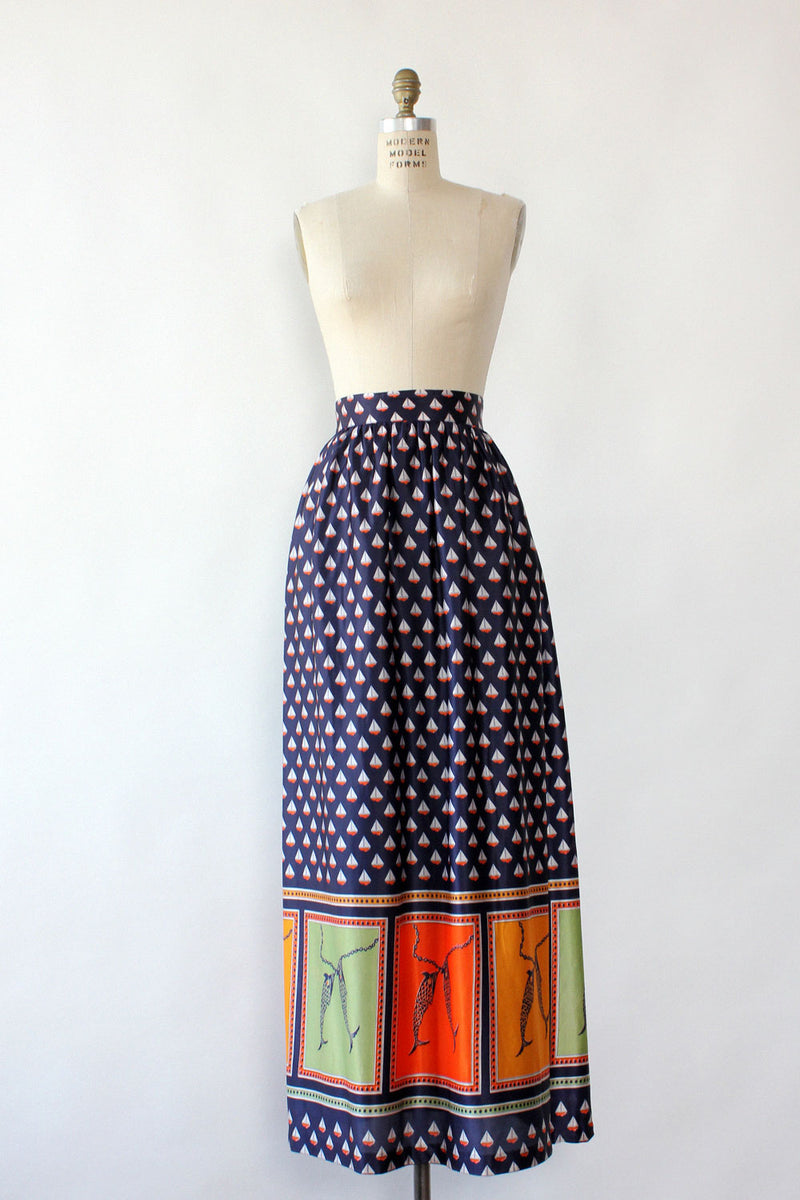 Sail Away Maxi Skirt M