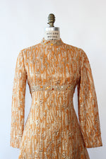 Carlye Bronzed Brocade Dress M/L