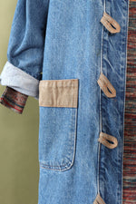 Suede Trim Denim Duster M/L