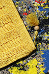 Sunshine Raffia Zip Pouch