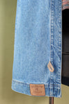 Suede Trim Denim Duster M/L