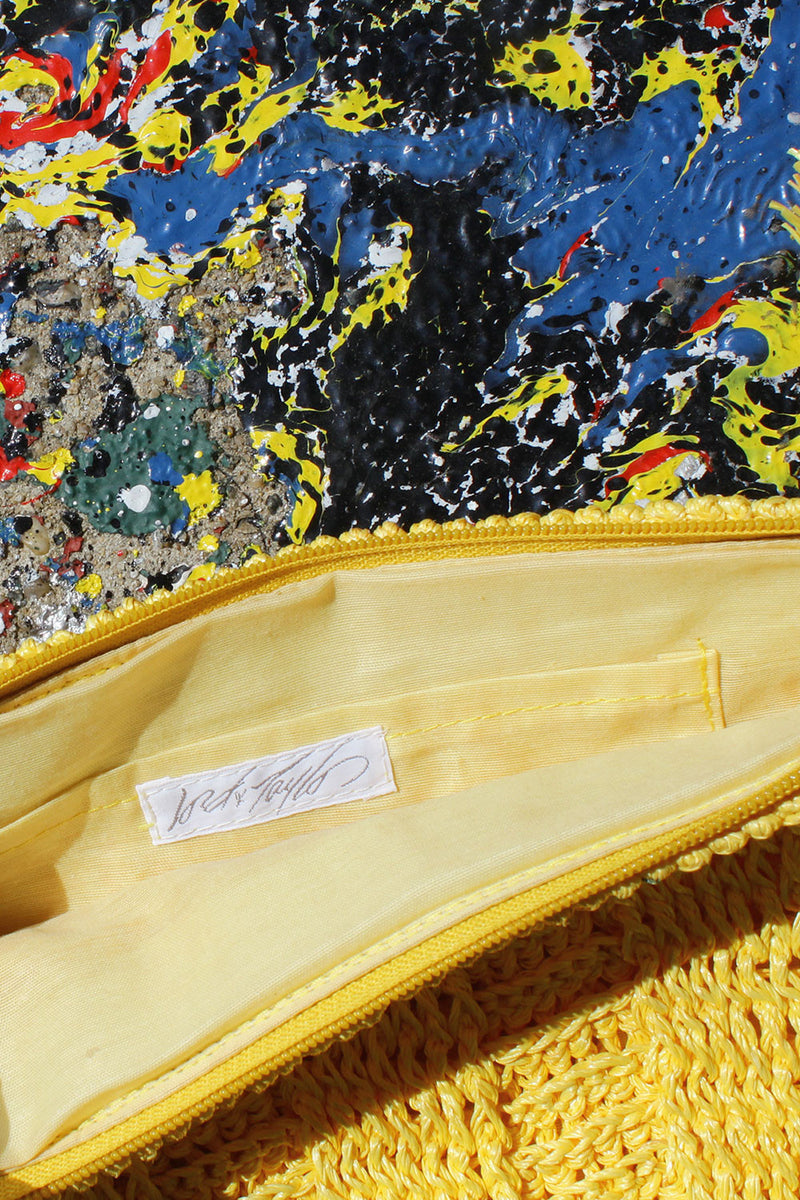 Sunshine Raffia Zip Pouch