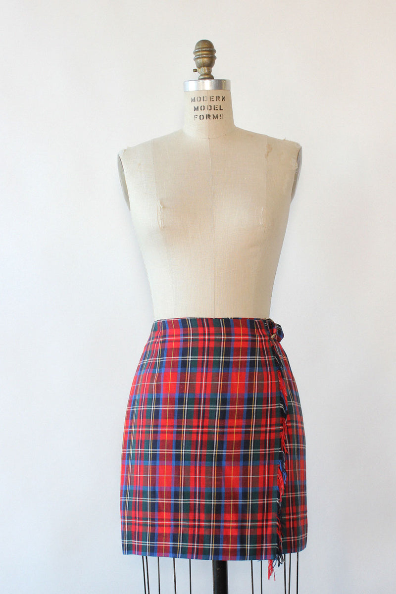 Classic Plaid Fringe Mini M/L
