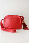 Ruby Red Tassel Crossbody Bag