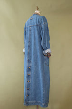 Suede Trim Denim Duster M/L