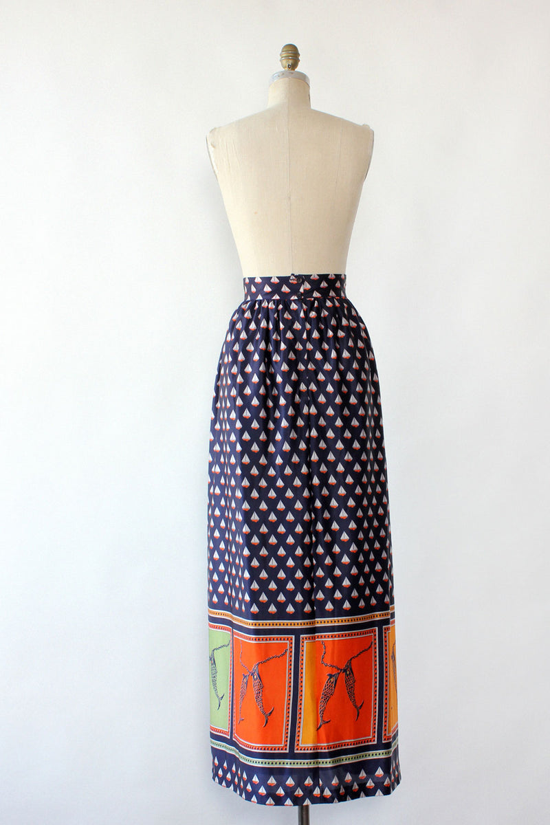 Sail Away Maxi Skirt M