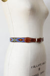 Beaded Leather Belt