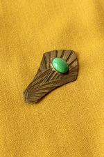 Sage Cabochon Brooch