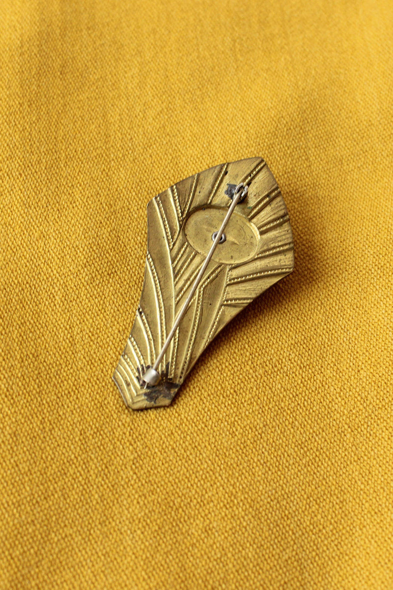 Sage Cabochon Brooch