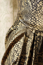 Gilded Snakeskin Print Power Dress M/L