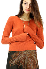 orange cashmere sweater