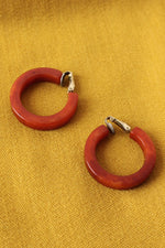 Marbled Brick Red Resin Hoops