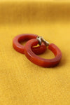 Marbled Brick Red Resin Hoops