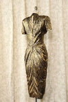 Gilded Snakeskin Print Power Dress M/L