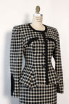 Checkered Hourglass Cutout Suit XS/S