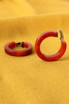 Marbled Brick Red Resin Hoops