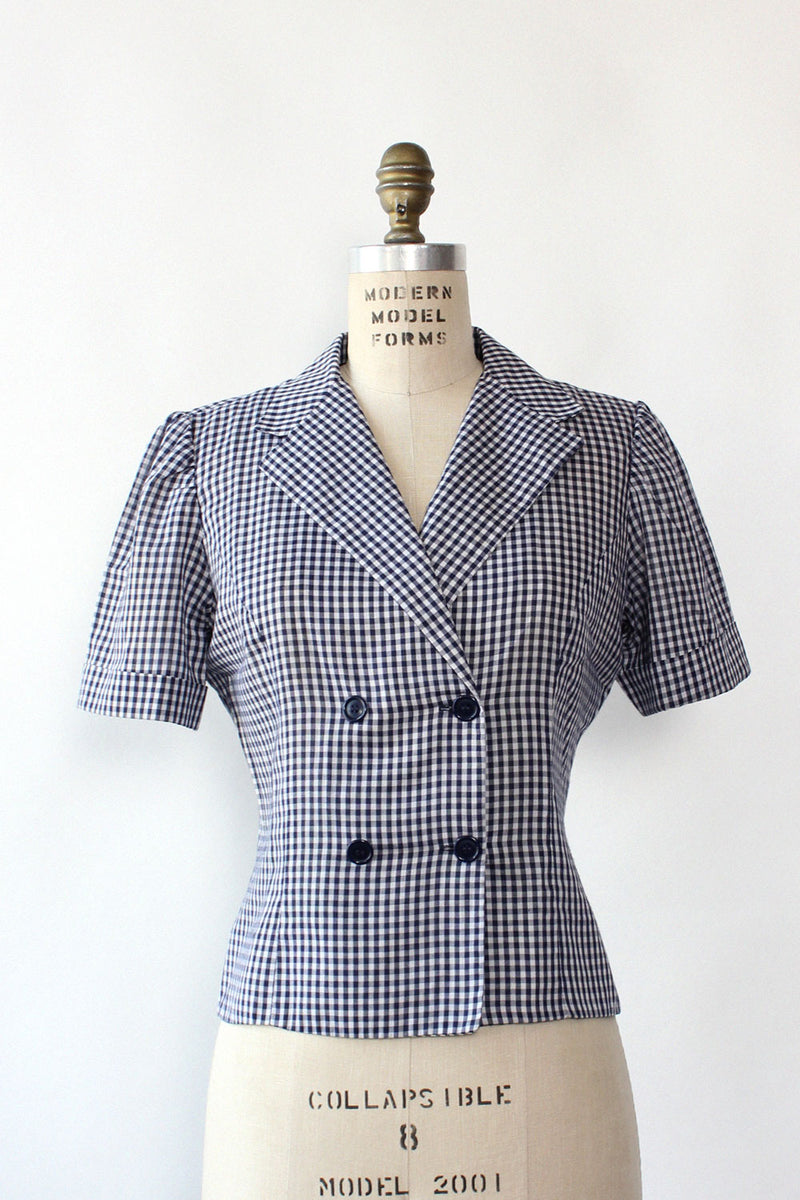 Leslie Gingham Top M