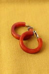 Marbled Brick Red Resin Hoops