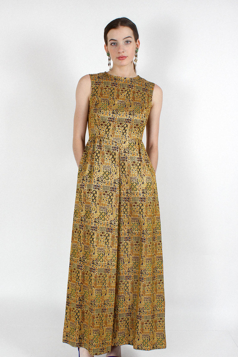 Klimt Brocade Maxi Dress S/M