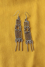 Hammered Labyrinth Drop Earrings