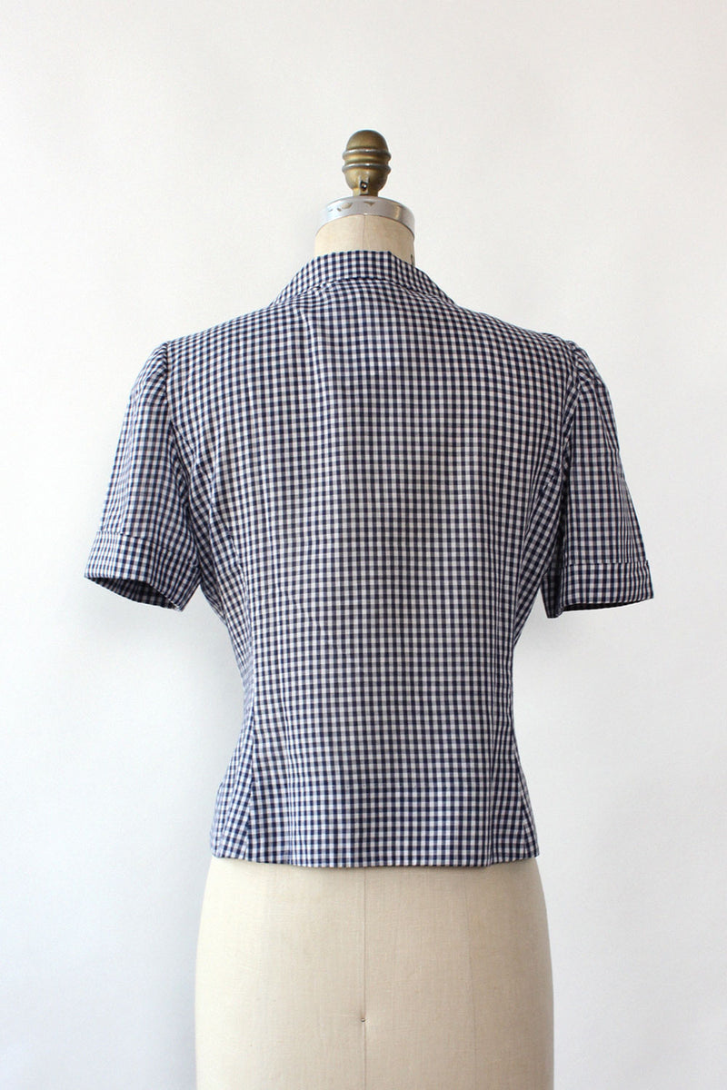 Leslie Gingham Top M