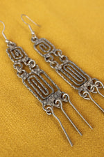 Hammered Labyrinth Drop Earrings