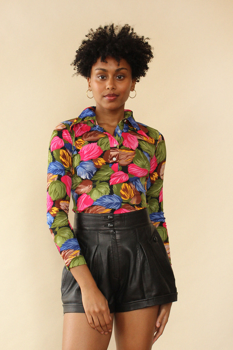 Leafy Collared Bodysuit S/M