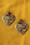 Brass Heart Statement Earrings