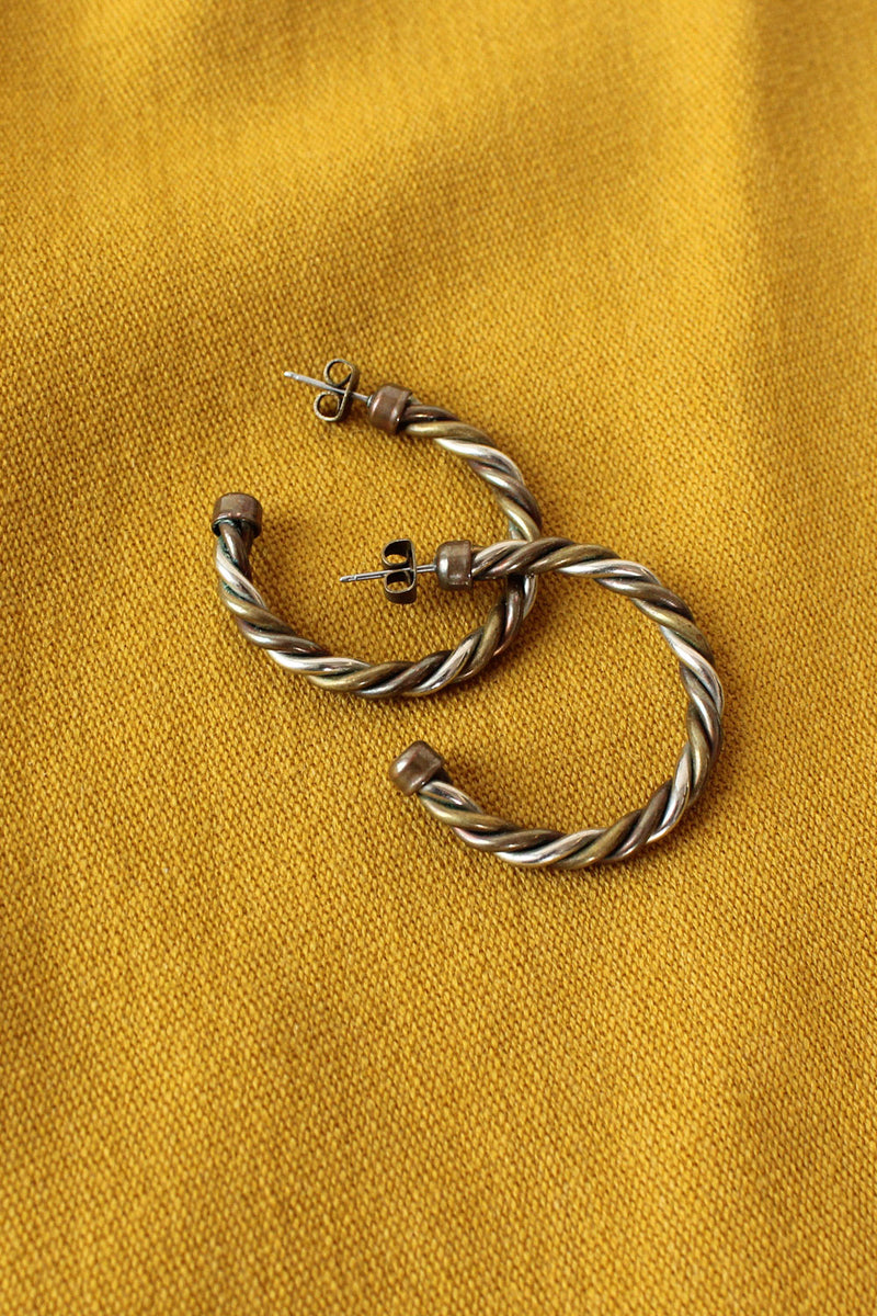 Twisted Mix Metal Hoops