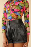 Raven Leather Shorts M