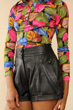 Raven Leather Shorts M