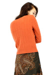 Sale / cashmere pumpkin sweater S