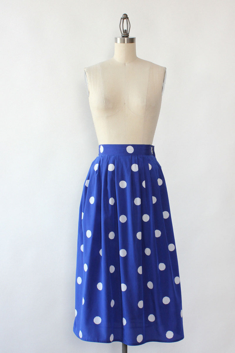 Azure Button Skirt XS