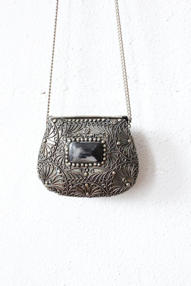 Filigree Metal Box Purse