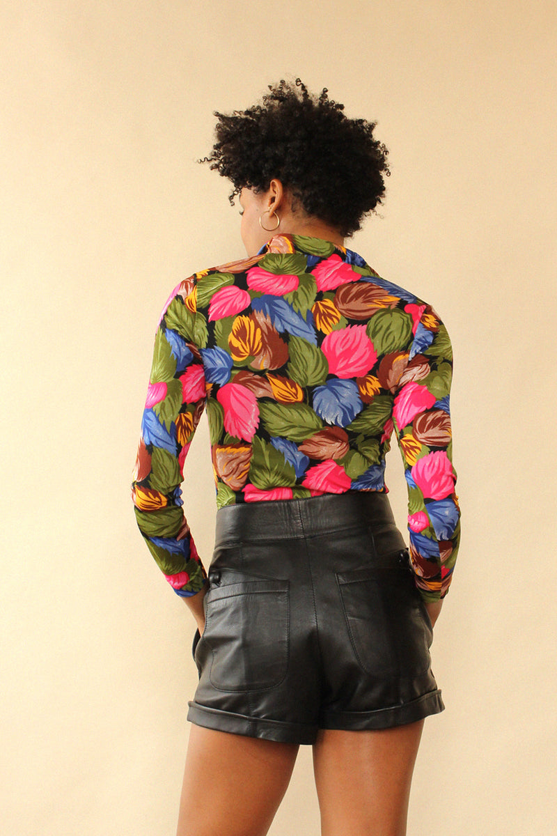 Leafy Collared Bodysuit S/M