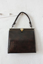 Jaclyn Buckle Croc Handbag