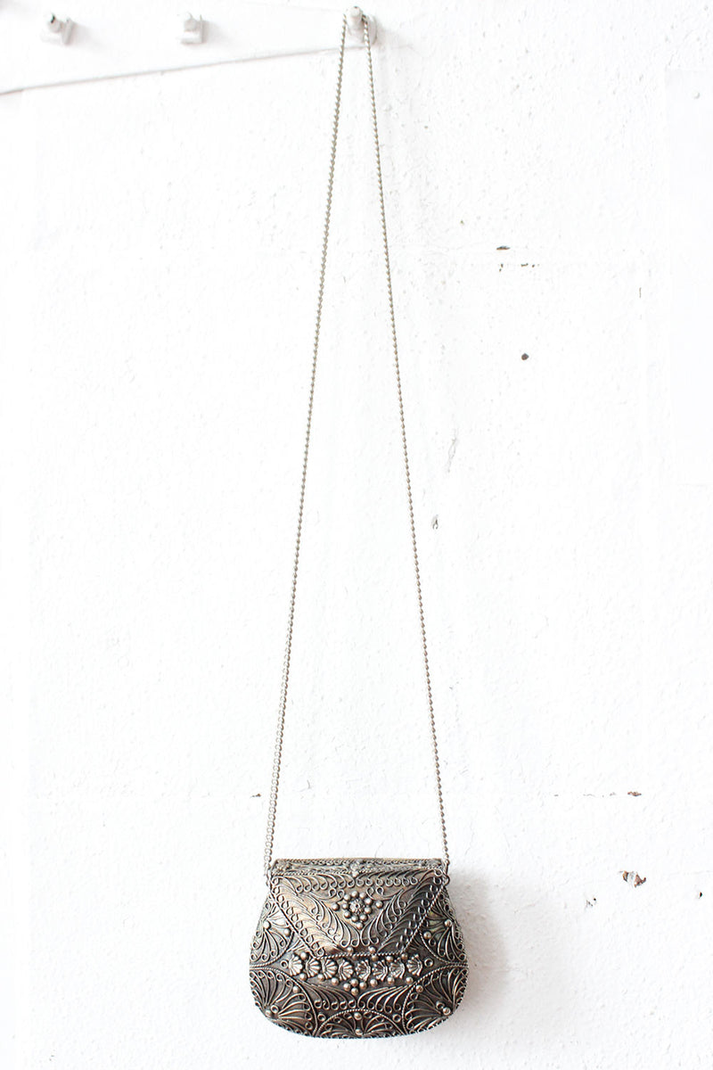 Filigree Metal Box Purse