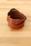 Shell Inlay Leather Belt