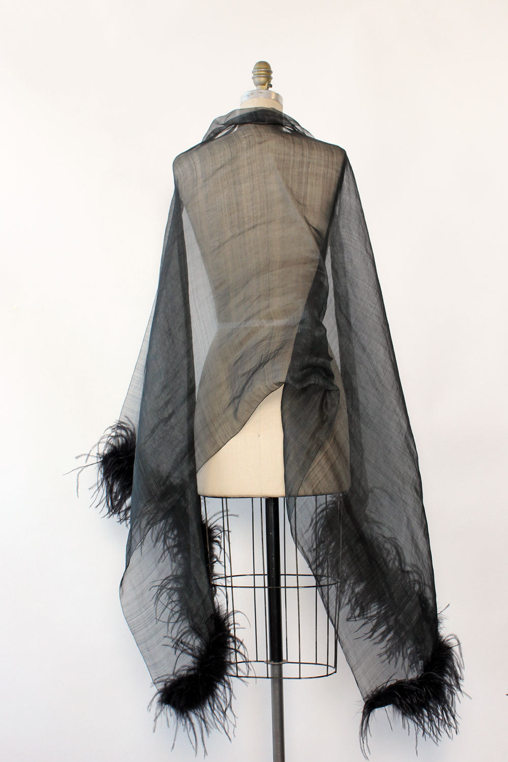 Onyx Ostrich Shawl