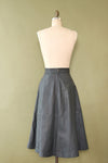 Pewter Leather Flare Skirt M