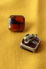 Bottle Brown Glass Clip-ons