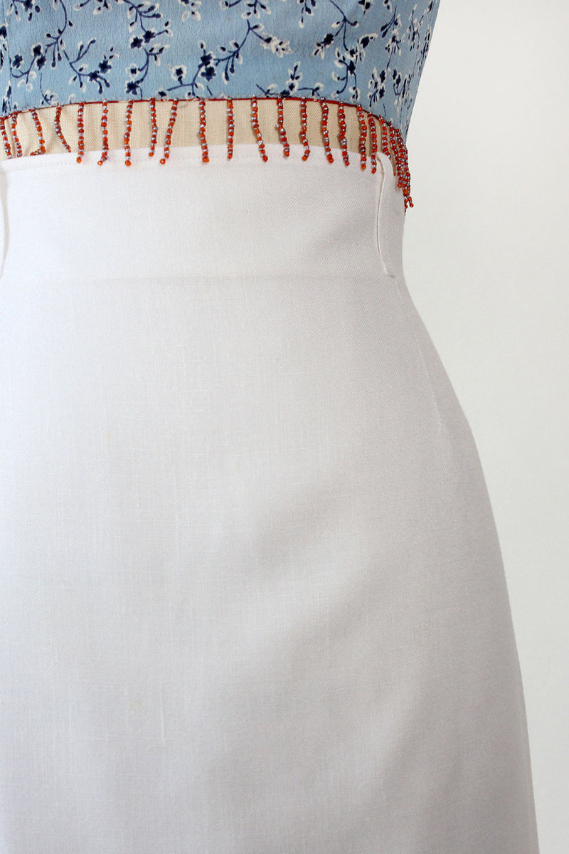 Courrèges Linen Skirt S
