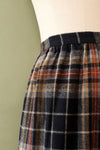October Plaid Fringe Skirt S/M
