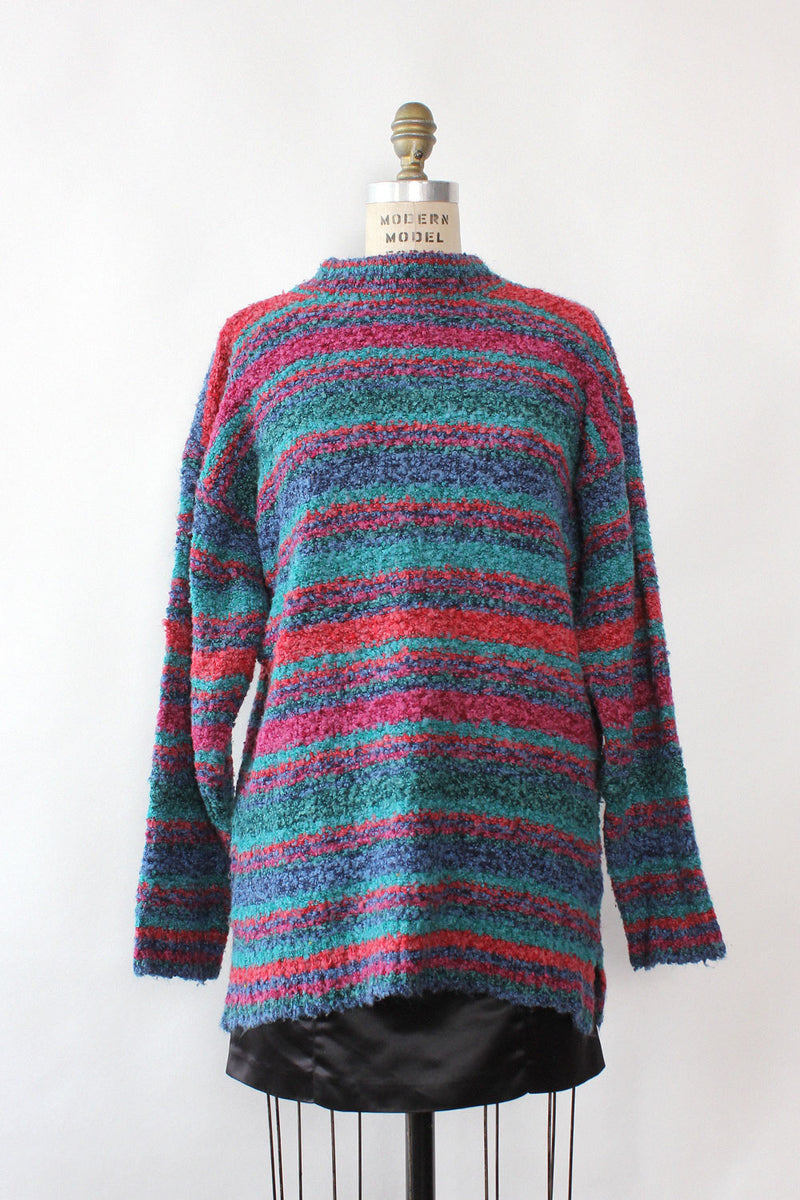 Bouclé Striped Sweater S-L