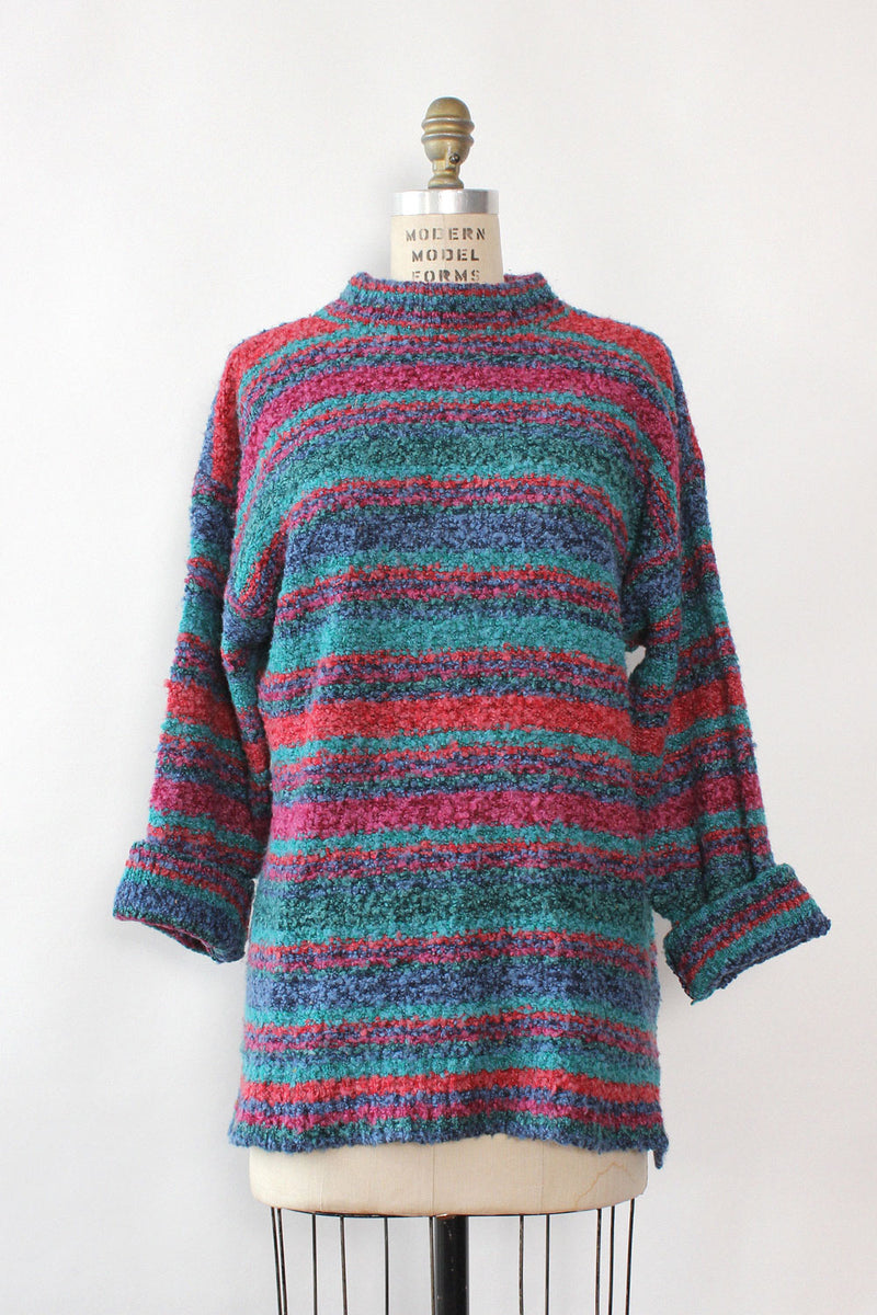 Bouclé Striped Sweater S-L