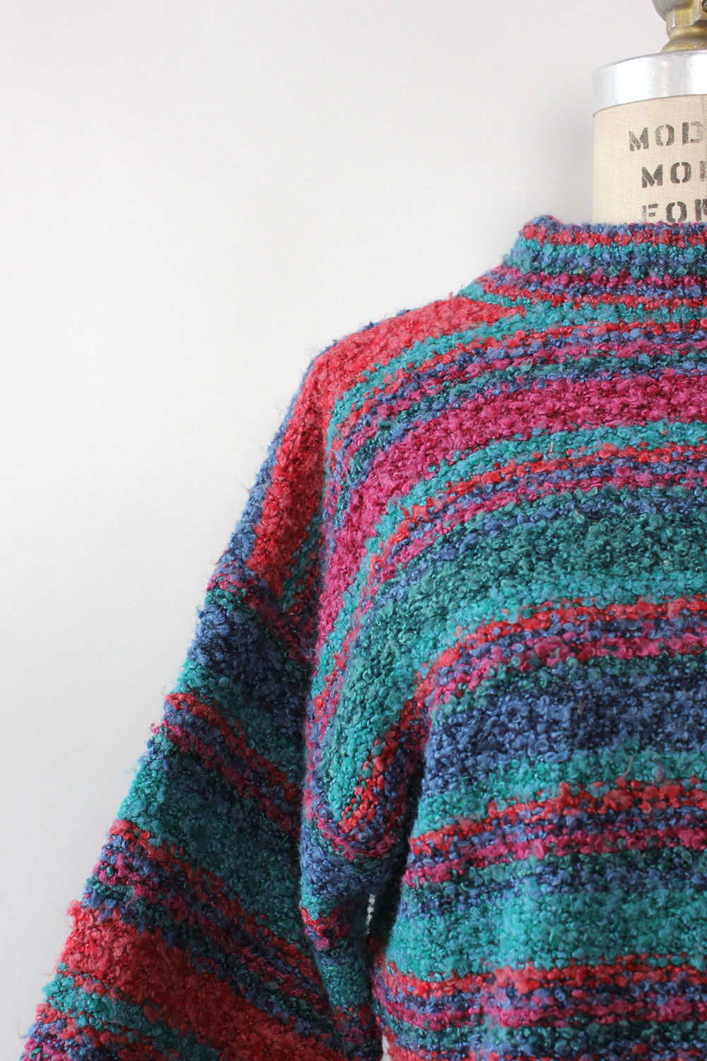 Bouclé Striped Sweater S-L