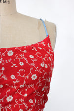 Sky Blue Beaded Crop Top M