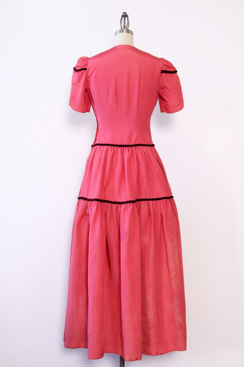 Raspberry 1940s Fairy Gown XS