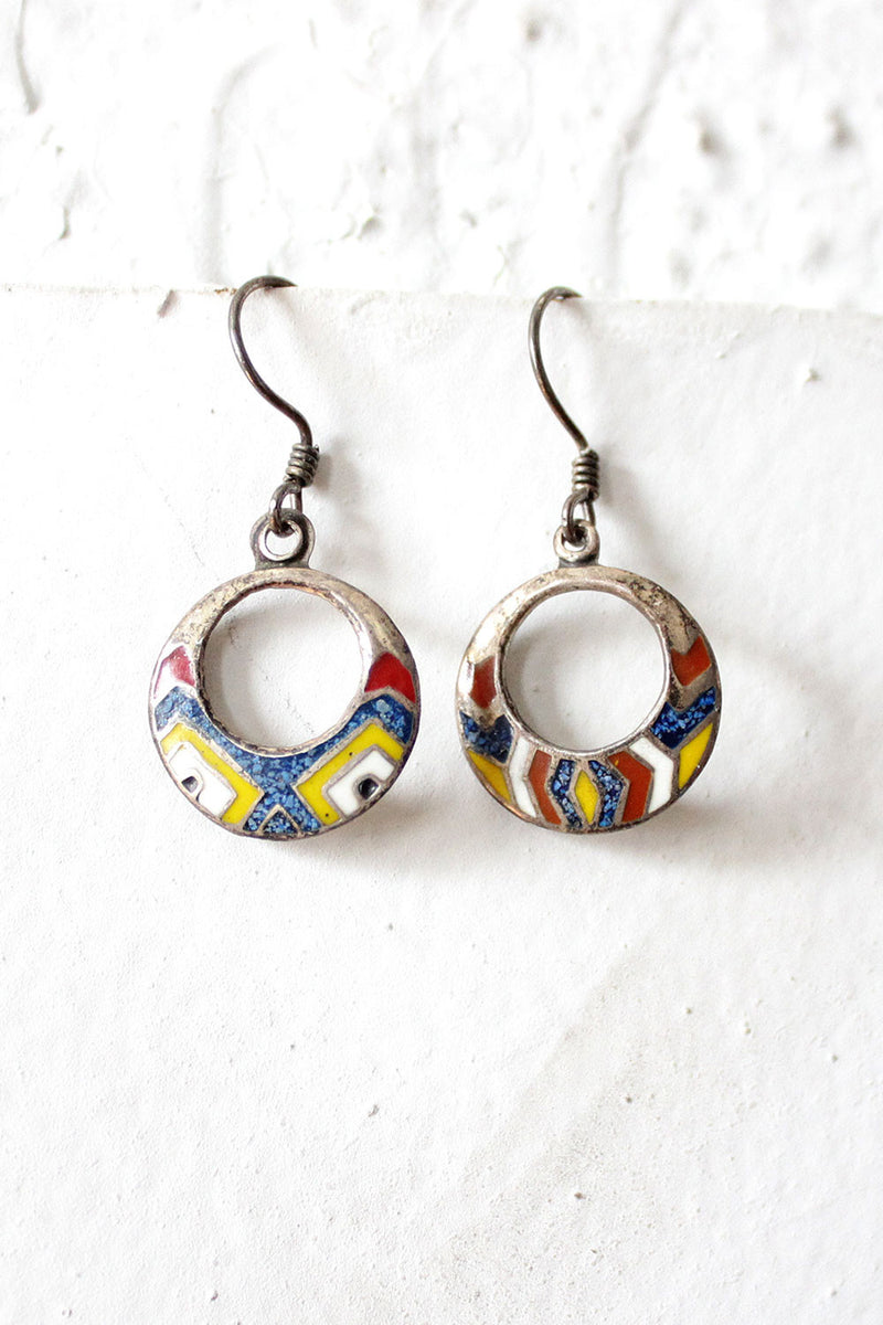 Mexican Mosaic Drop Earrings