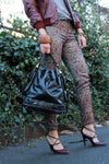 Donna Karan leather feed bag